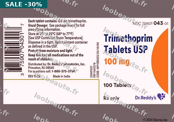 Guide complet Triméthoprime 100mg : posologie, avis et prix (0,39€)